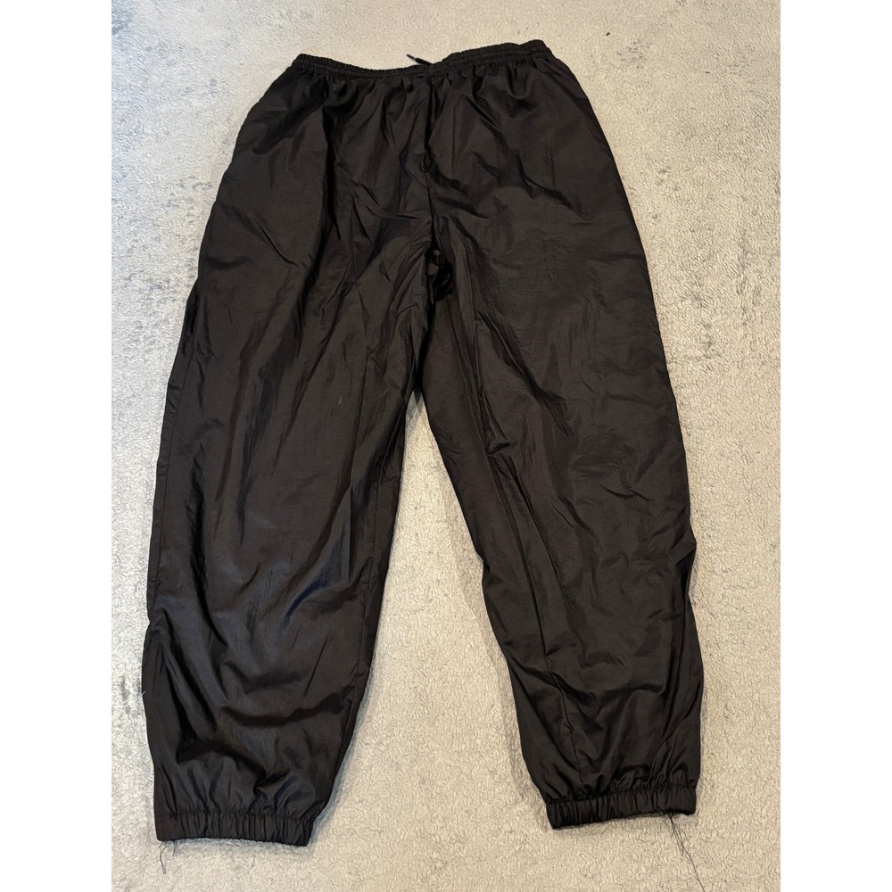 Pro Spirit Plus Size Black Nylon Track Pants Joggers High Rise 1X